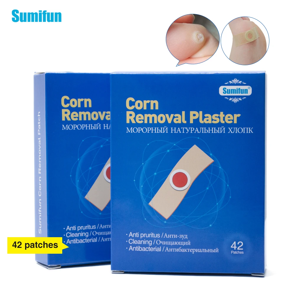 Sumifun 42 шт./пакет кукурузы удаления штукатурки бородавки шип патч ноги Callus удаляет размягчает кожу срезают облегчение боли наклейки K03401