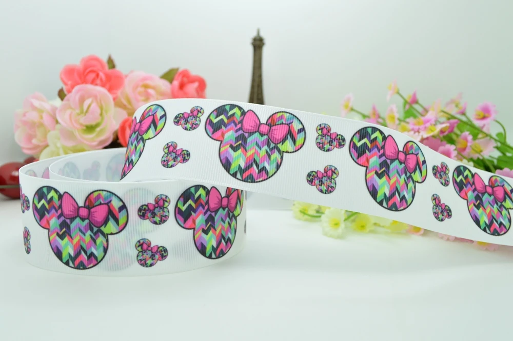DUWES 1 5 &quot38 мм мультфильм напечатанный grosgrain лента hai rbow DIY ручной работы OEM 50YD |