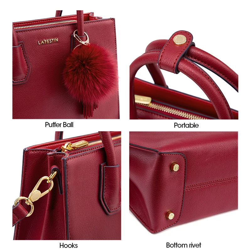LAFESTIN женская сумка модная Hairball Tote сумки женские многофункциональные через плечо