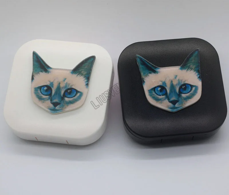 LIUSVENTINA самодельный акриловый милый чехол для контактных линз с кошкой Tonkinese