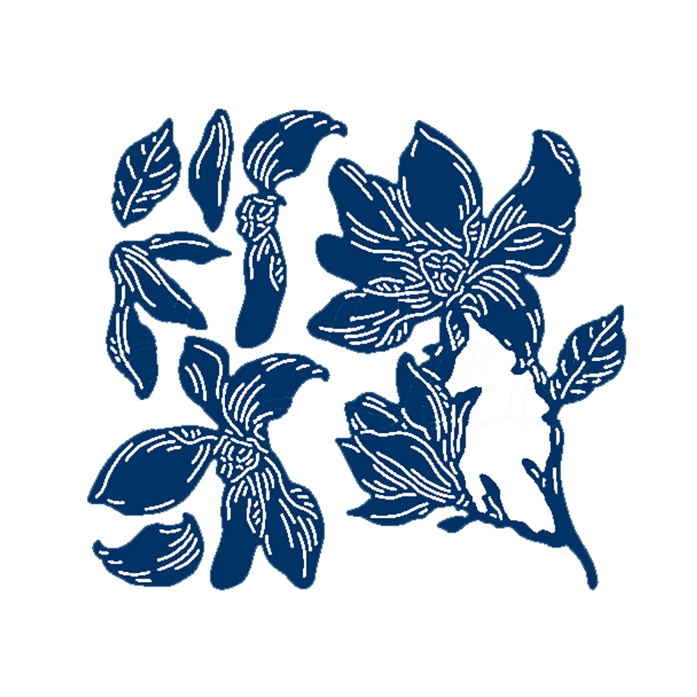 Цветок магнолии металлические режущие штампы сделай сам карты альбом