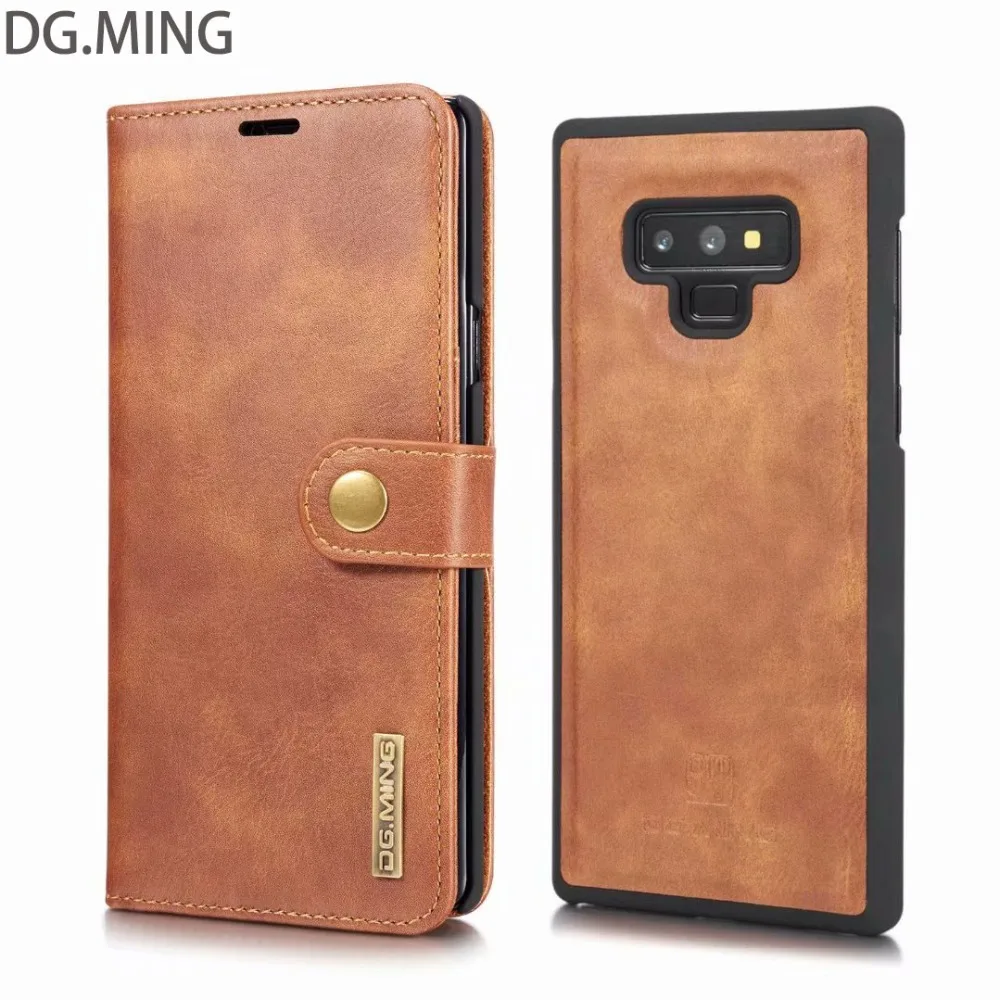 DG. MING кожаный Отделяемый Чехол-книжка с магнитной кнопкой для Samsung Galaxy Note 9 |
