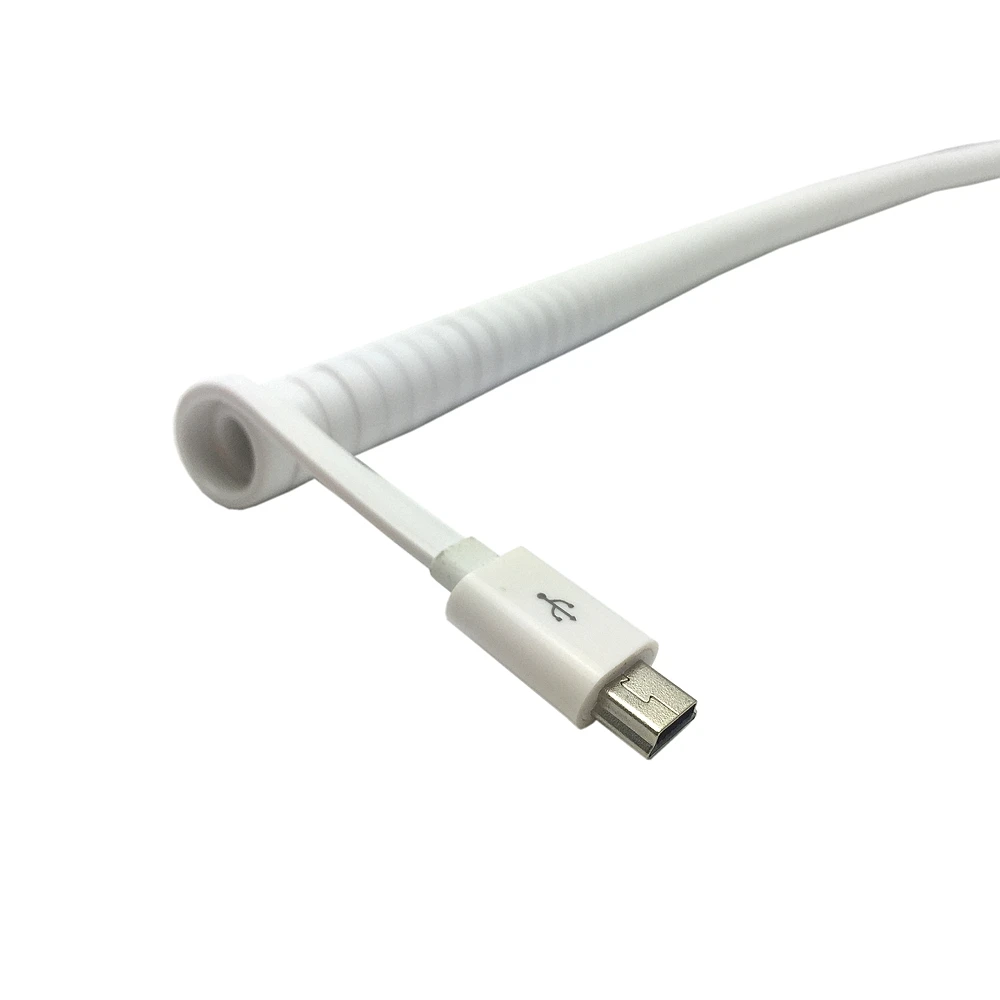 10 футов 3 м пружинный Спиральный USB 2 0 штекер мини 5 Pin кабель для синхронизации