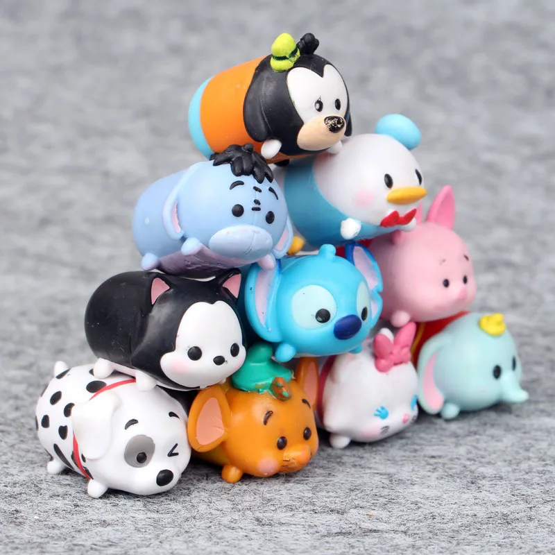 Disney 10 шт./лот Kawaii Tsum Дональд Микки Дак эльф кукла купальные экшн Фигурки игрушки