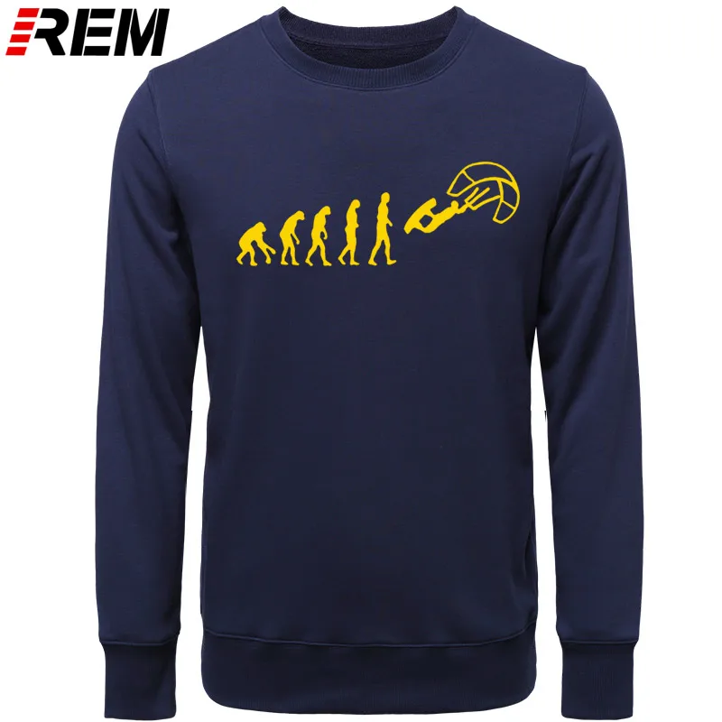 NAVY YELLOW Забавный китесюрф толстовки-Кайт Surfinger Эволюция кайт посадочный принт крутой приталенный с буквенным принтом толстовки, свитшоты - Цвет: NAVY YELLOW