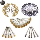 Аксессуары для Dremel, 40 шт., стальной кисть, дремель щетки колеса провода вращающийся инструмент, мини-дрель электрическая фреза, набор щеточных колес для снятия заусенцев