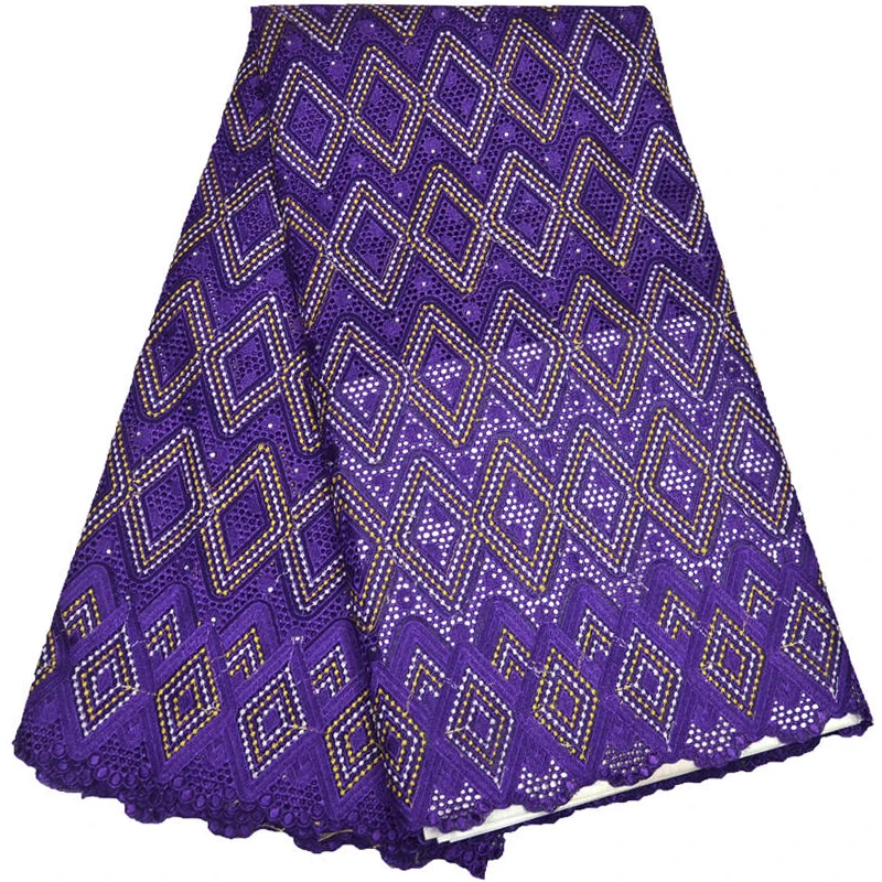 2017 Африканский хлопок вуаль кружевной ткани Высокое качество нигерийский