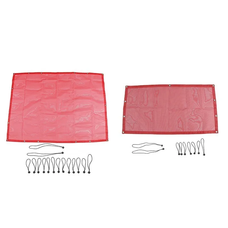 Red a set MOPAI автомобильный верхний солнцезащитный козырек для Jeep Wrangler JL Автомобильный багажник на крышу анти УФ Защита от солнца сетка для теплоизоляции для Jeep JL аксессуары - Название цвета: Red a set