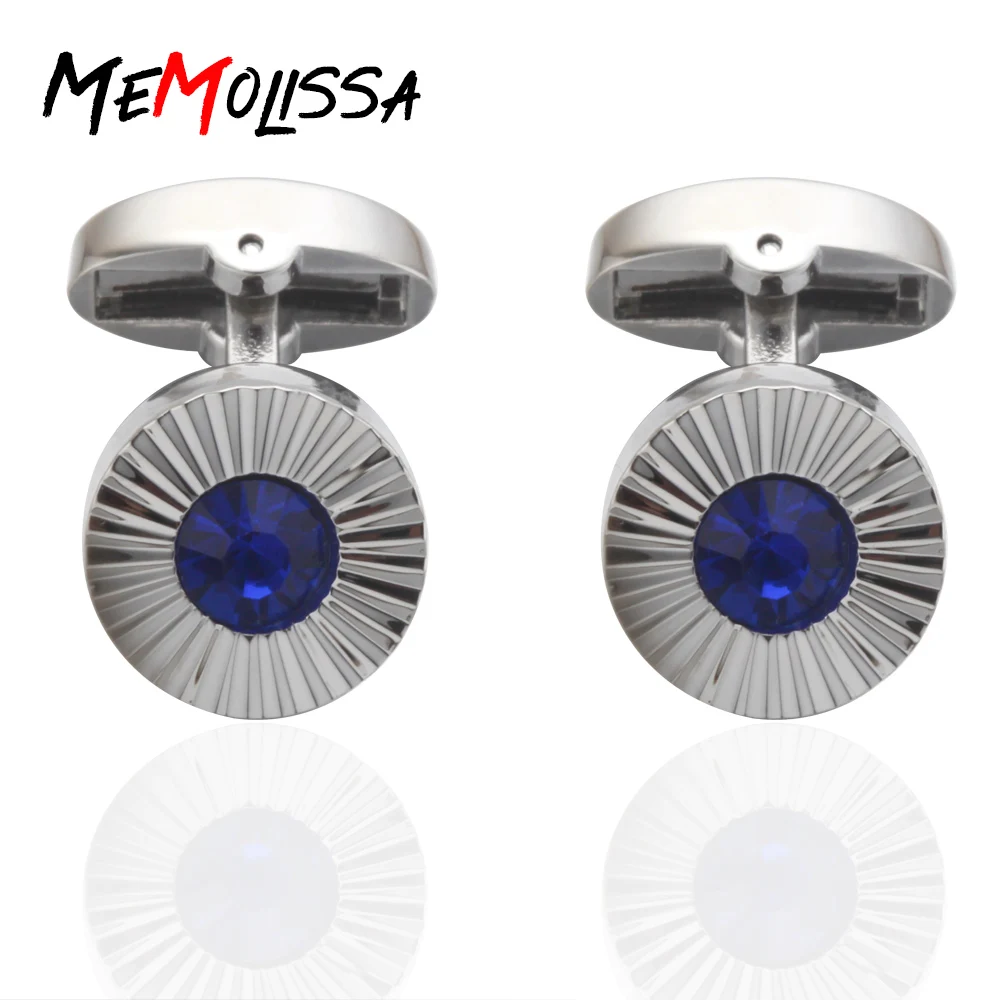 

MeMolissa Bright Cutting Clear Crystal Sunflower French Cufflinks Gold Color Cuff Links for mens gemelos bouton manchette