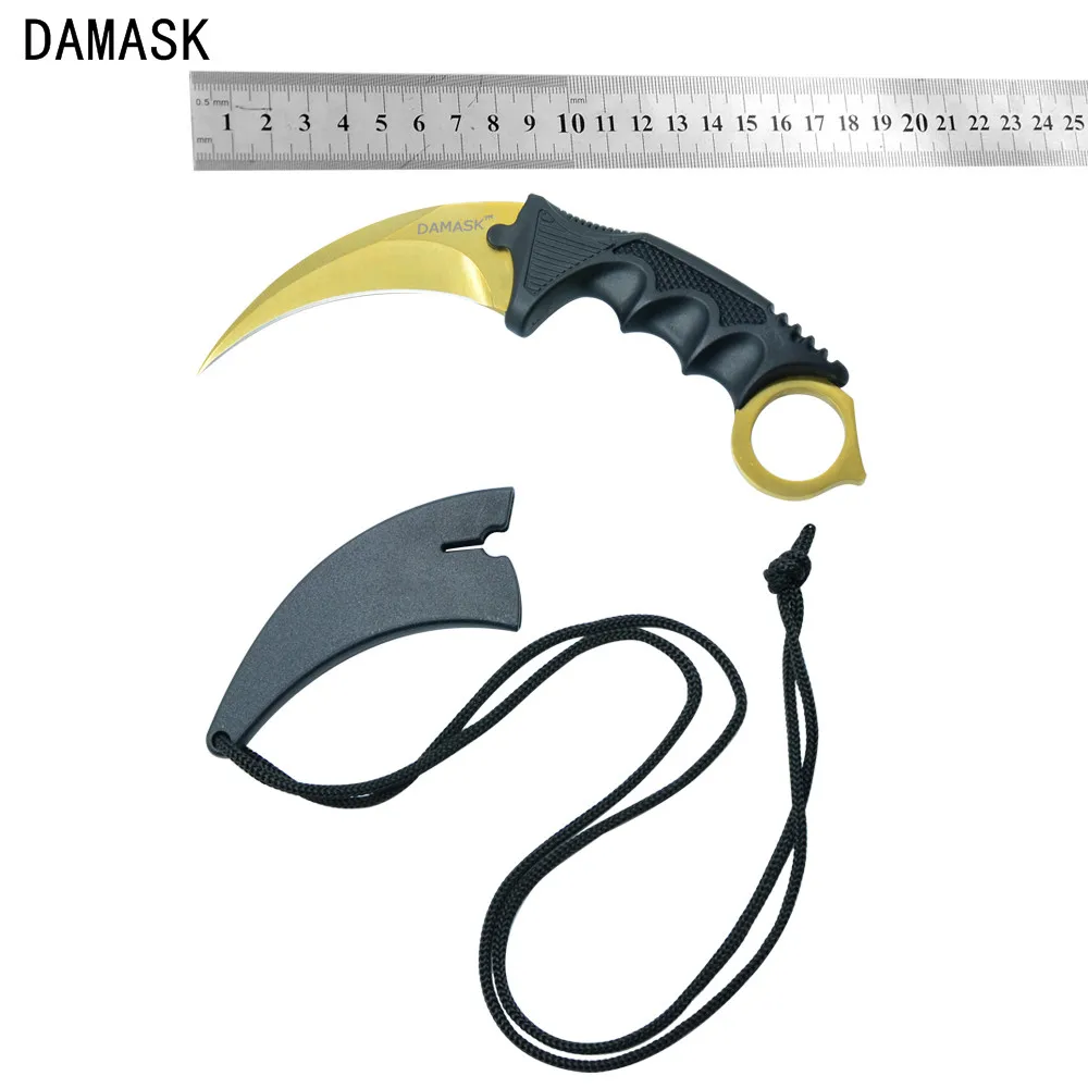 Лидер продаж CS GO Counter Strike Karambit Machetes нож Damask фирменный Открытый Нескользящая ручка - Фото №1