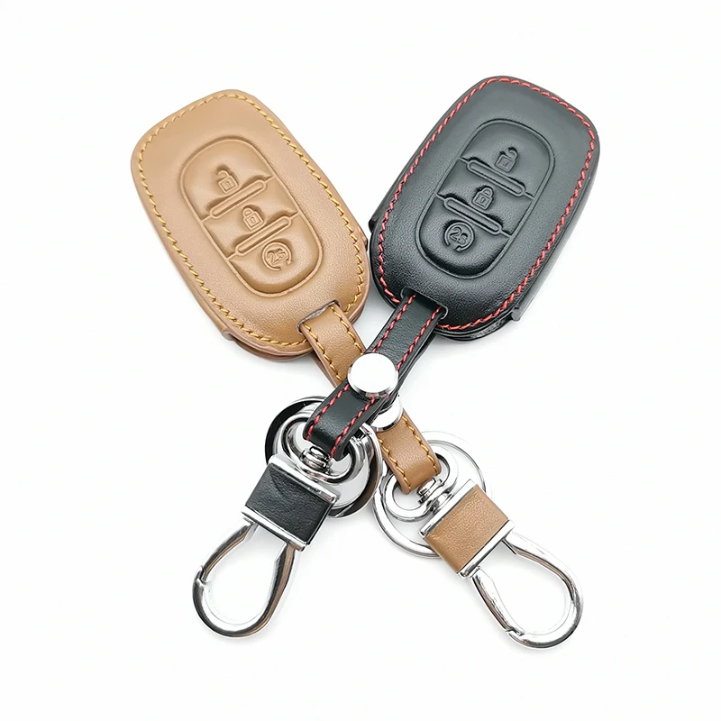 Новый стильный кожаный чехол для ключа с дистанционным управлением Renault Duster Logan