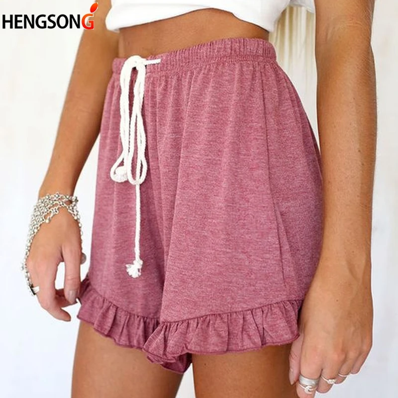 2018 летние домашние женские повседневные шорты с высокой талией и эластичной