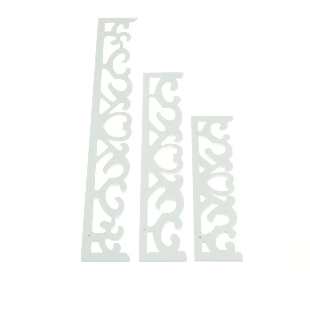 Комплект из 3 предметов с изображением белого деревянного пола настенная полка