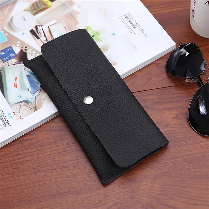 Black XZXBBAG Модный женский длинный кошелек из искусственной кожи, несколько карт, тонкий кошелек, студенческий кошелек с застежкой, сумка для денег, женский клатч - Цвет: Black