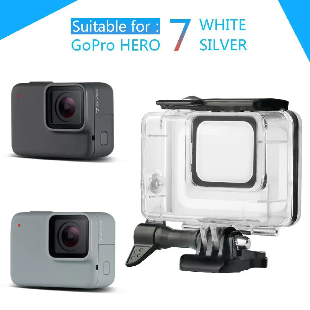 Водонепроницаемый корпус Yiwa 21 в 1 30 м защитный чехол для GoPro HERO7 белый серебристый