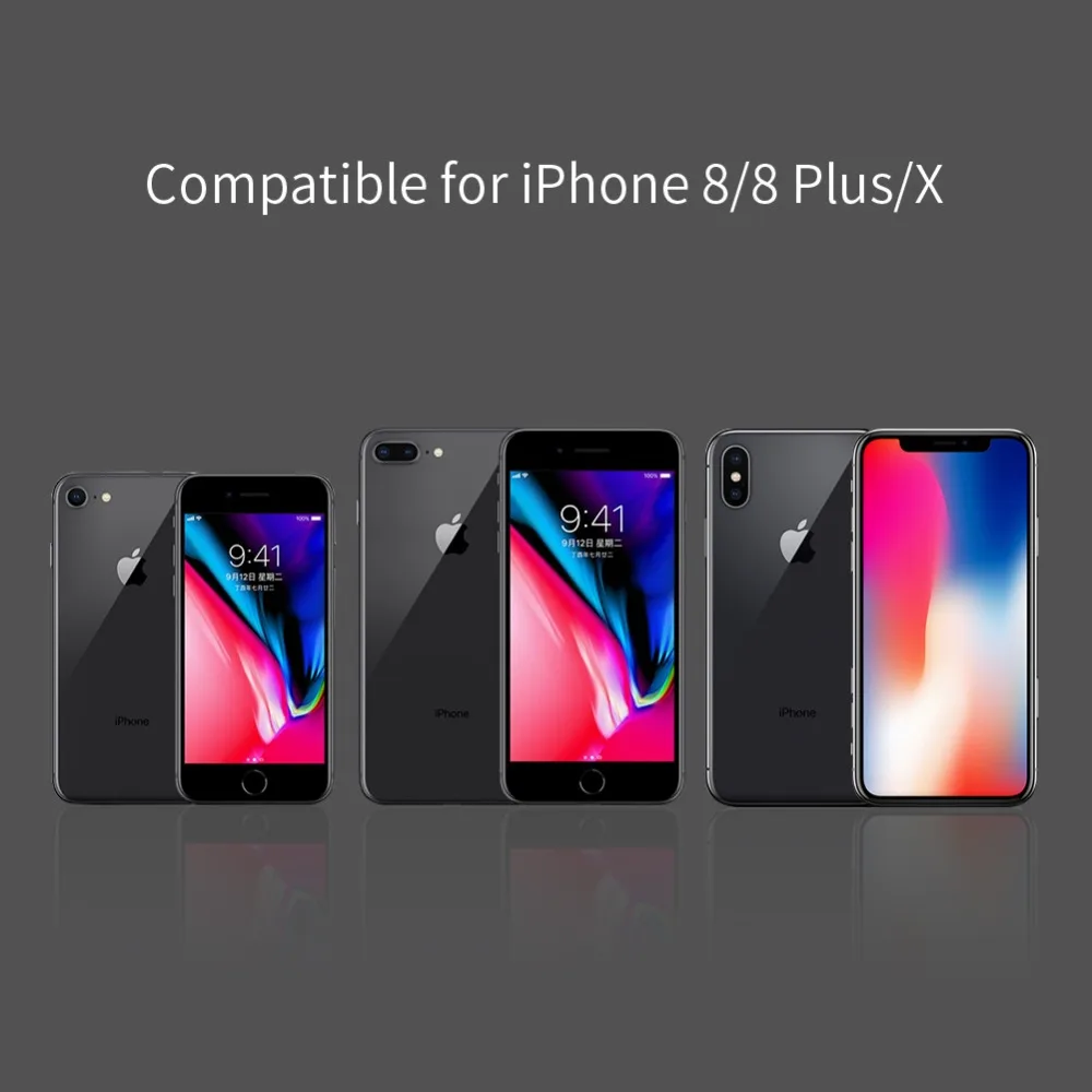 Nilkin 10 Вт QI Быстрое беспроводное зарядное устройство для iPhone X 8 Plus Nillkin Магнитный Автомобильный Держатель зарядного устройства крепление для samsung Note 8 S9 S8