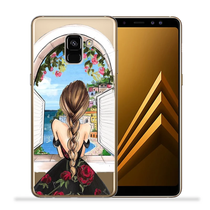 Модный чехол для телефона девушек Samsung Galaxy J337 J330 J530 J730 J2 J4 J6 J8 J3 J7 J5 2015 2016 2017 2018 Etui Capa