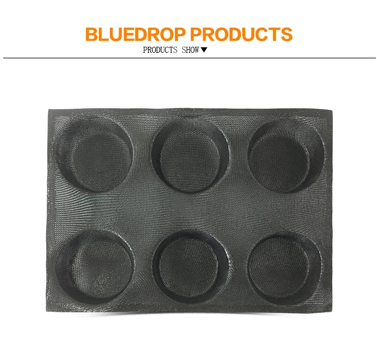 Bluedrop силиконовая булочка форма для хлеба круглая форма лист для выпечки бургеров форма антипригарная пищевой формы кухонный инструмент 4 дюйма 6 пещер