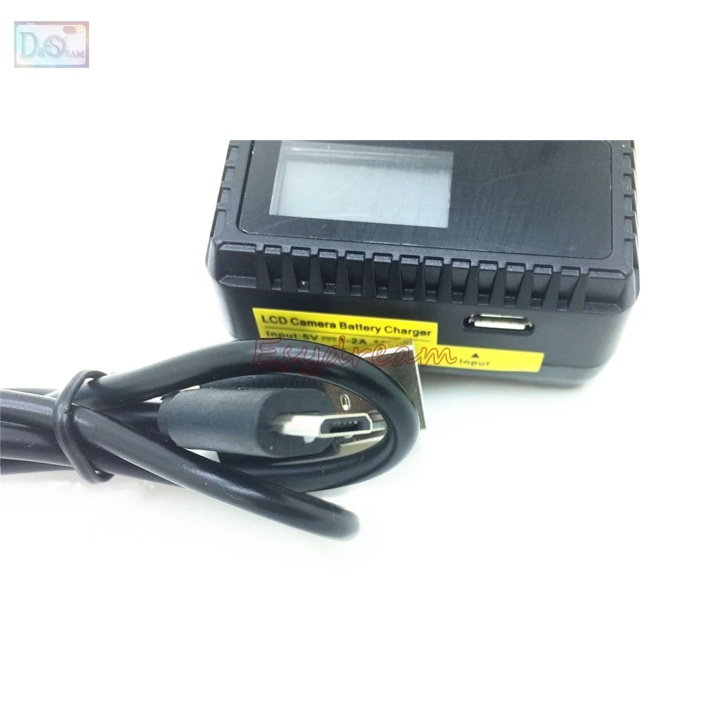 LP-E6 ЖК-дисплей USB Dual Зарядное устройство + Батарея 2200 мА-ч для цифровой