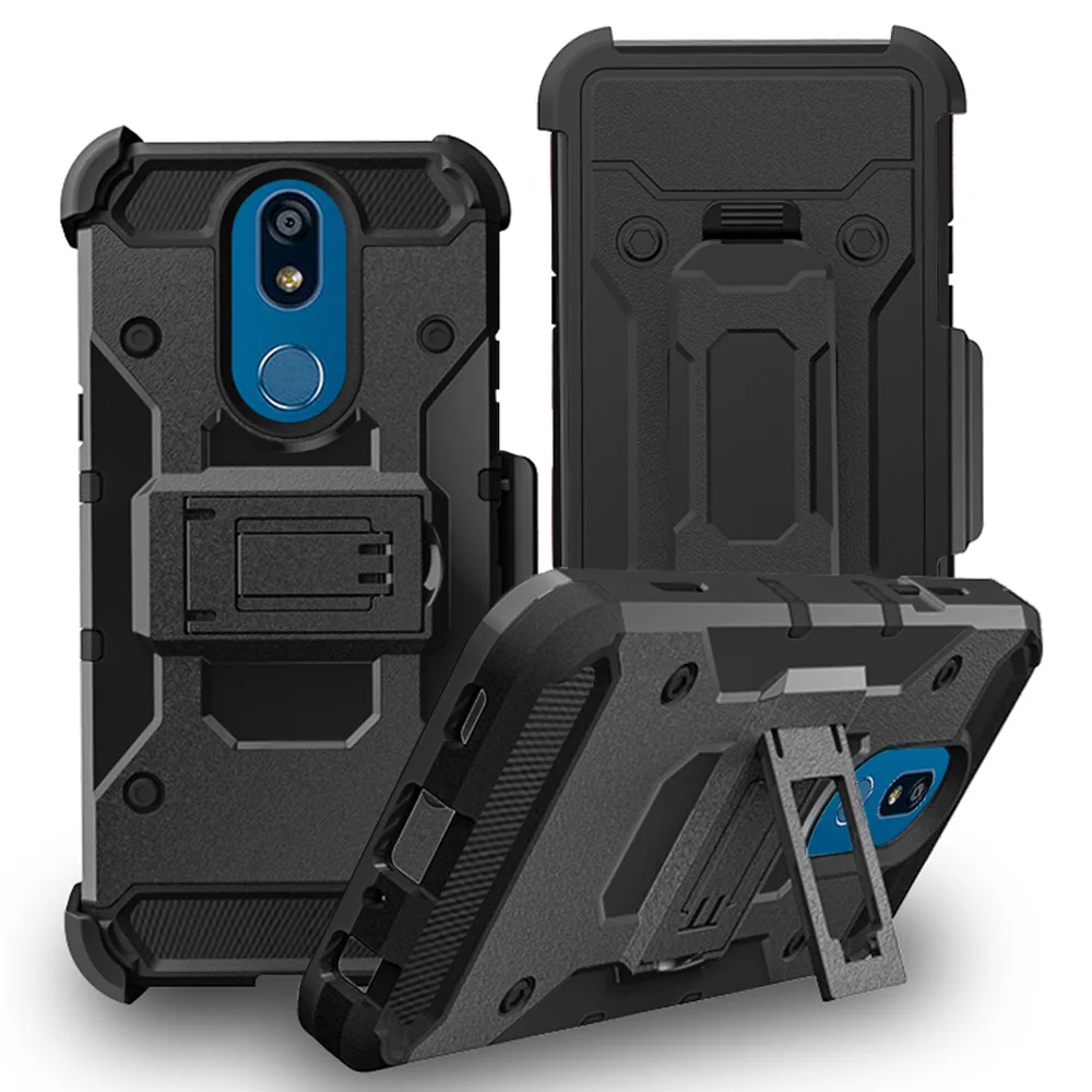 For LG K40 Armor Case Belt Clip Holster Shockproof Kickstand Cover Lg K12 + Plus model x42 | Мобильные телефоны и