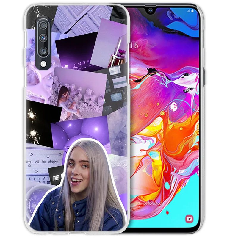 Billie Eilish Стиль чехол для samsung Galaxy A50 A70 A20e A40 A30 A20 A10 A8 A6 плюс A9 A7 Жесткий Прозрачный поликарбонатный чехол для телефона чехол