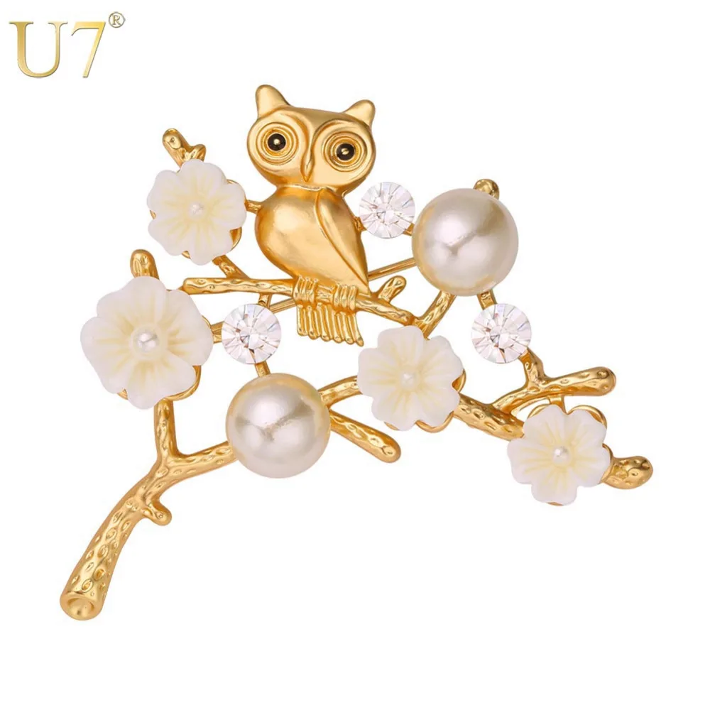 Брошь в виде совы на ветке дерева с цветком|animal brooch|brooch owlpin owl |