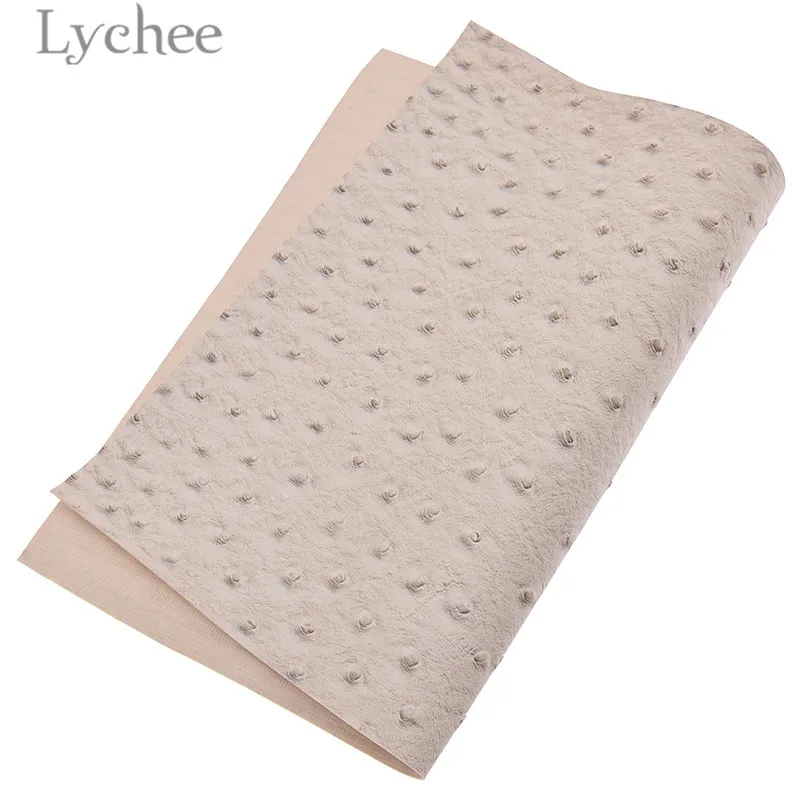 Lychee Life 1 шт. А4 тисненый страусиный узор ПВХ кожа ткань синтетическая кожа DIY материал для одежды сумки ремни