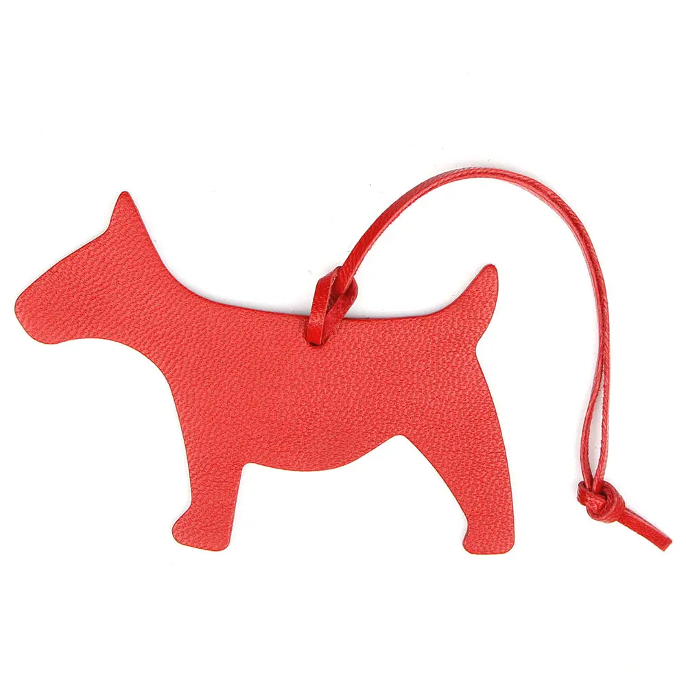 DOG RED Известный бренд ручной работы из натуральной кожи олень брелок в виде жирафа кулон брелок для женщин сумка Шарм аксессуары - Цвет: DOG RED