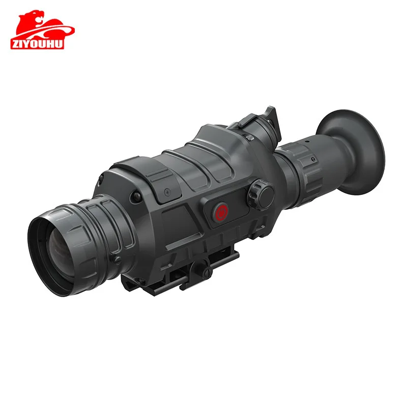Black ZIYOUHU TS445 тепловизор ночного видения прицел ночного видения для охоты Прицельный телескоп тепловое видение прицел - Цвет: Black