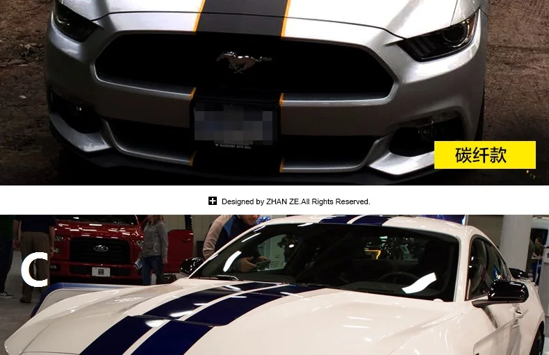 Наклейки для Ford Mustang 2015-2016 из модифицированного углеродного волокна | Автомобили