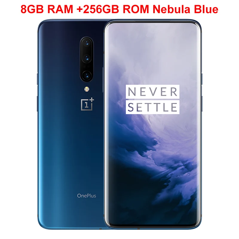 Nebula Blue 8G 256G Мобильный телефон с глобальной ПЗУ Oneplus 7 Pro, 6 ГБ ОЗУ, 128 Гб ПЗУ, Восьмиядерный процессор Snapdragon 855, 6,67 дюймов, AMOLED, камера 48 МП, 4000 мАч - Цвет: Nebula Blue 8G 256G