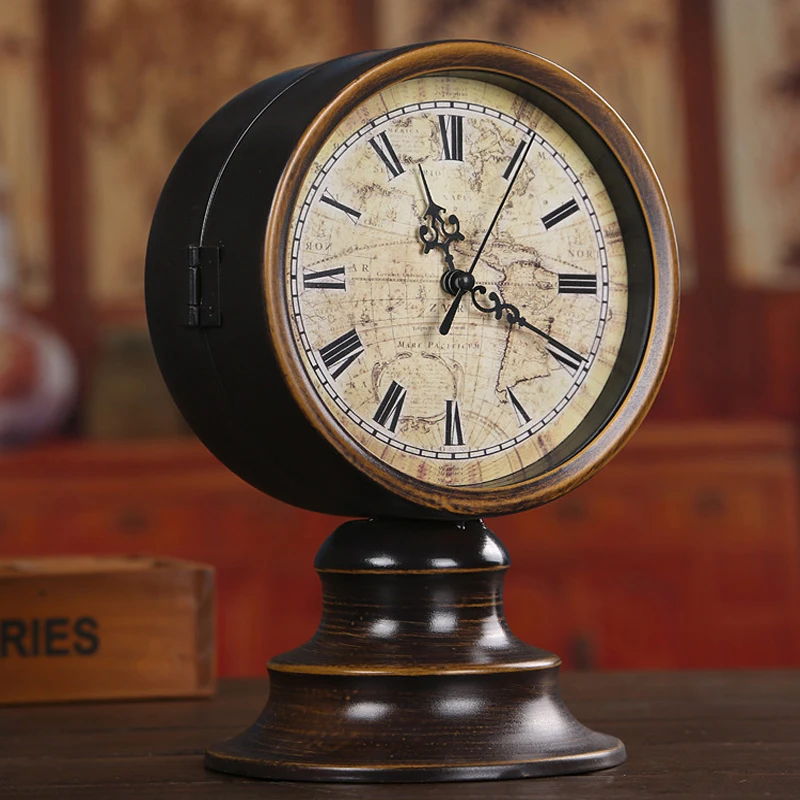 Винтаж 6 дюймовая Металлический Двойной уход за кожей лица Круглый стол