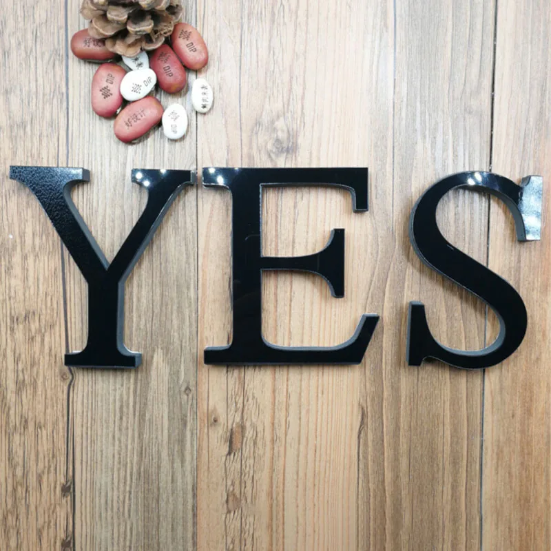 Буквами акриловые Творческий 3D зеркала стены Стикеры алфавит для изготовления