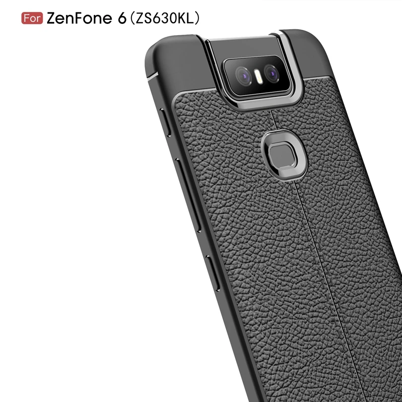 Роскошный мягкий силиконовый чехол для Asus ZenFone 6/ZenFone6 ZS630KL кожаный Противоударная