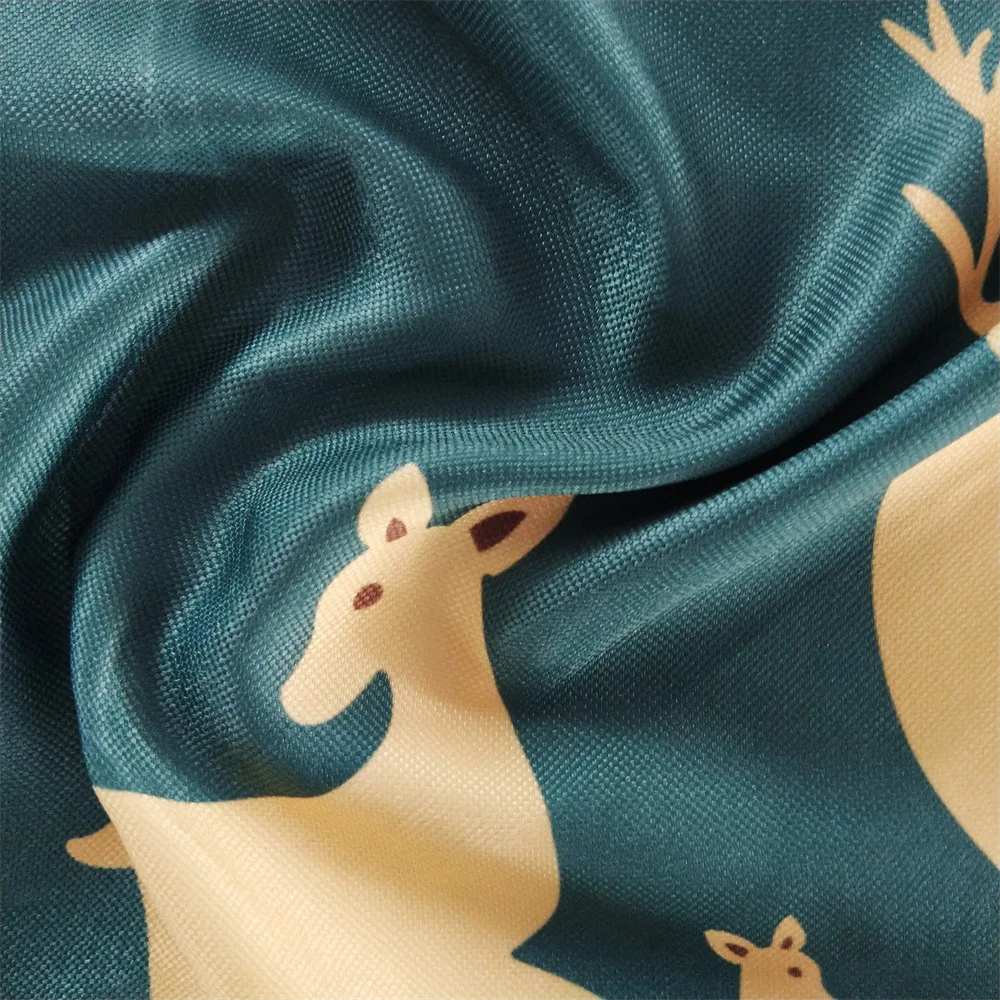 Скандинавские модные принтованные шторы на окна для гостиной зеленые золотые