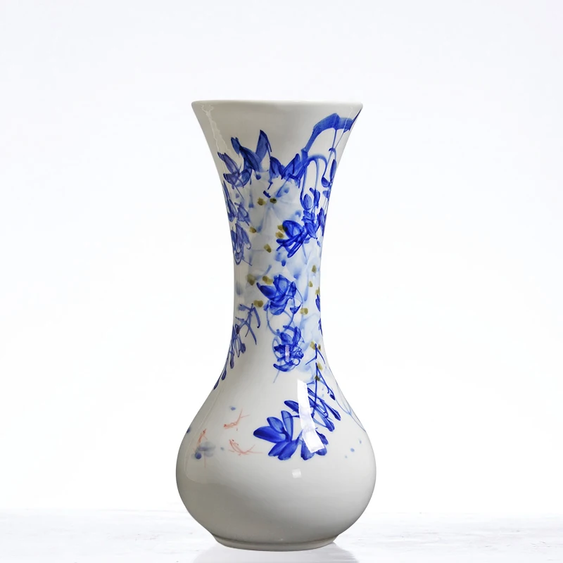 Гидропонная ваза Цзиндэчжэнь белая и Синяя Керамическая ручная роспись