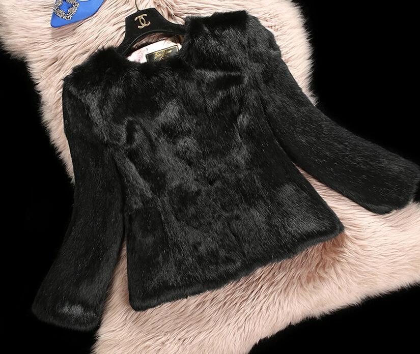 2019 New Women Fashion Fur Coat Real Full Pelt Rabbit waistcoat 100% pure rabbit fur coat Wholesale FP658 | Женская одежда