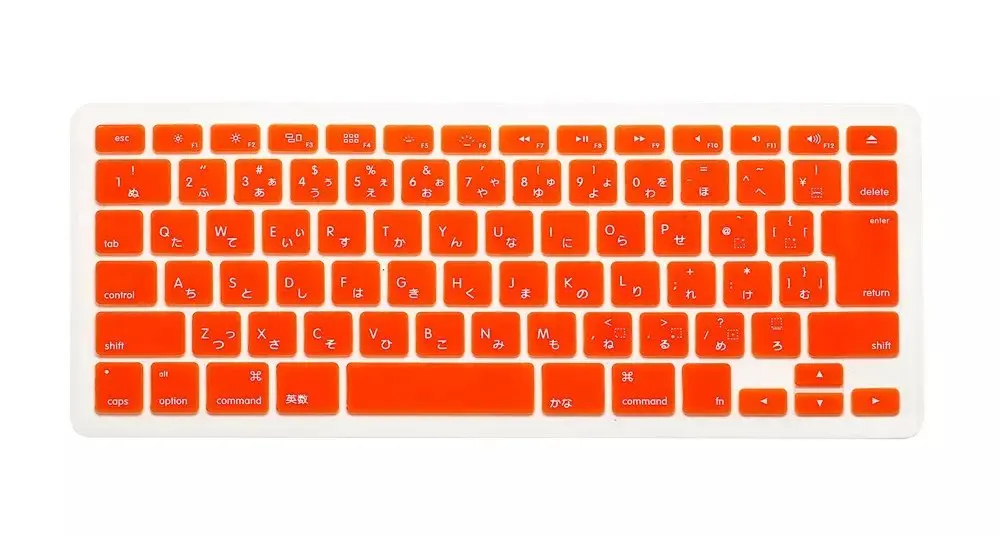 Orange Для Mac Book клавиатура для Macbook Air Pro retina 13 15 17 протектор японский английский японский Японская Клавиатура крышка - Цвет: Orange