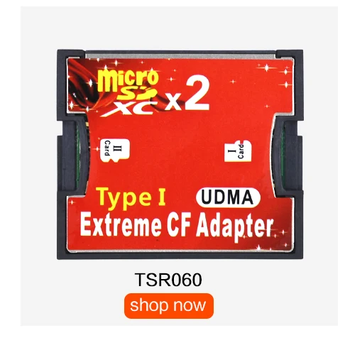 TISHRIC два порта Micro SD TF для CF адаптер для MicroSD HC для Compact Flash type I устройство для чтения карт памяти конвертер