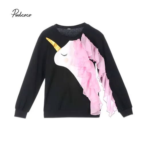 Толстовка для маленьких девочек Pudcoco 2018 г. Семейный комплект милый топ с объемным