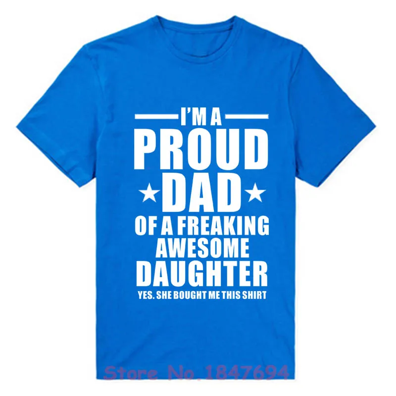 Новые летние Забавные футболки с надписью «I'm A Proud Dad Of fucky Awesome Dad» футболки в подарок для мужчин модные хлопковые футболки с короткими рукавами