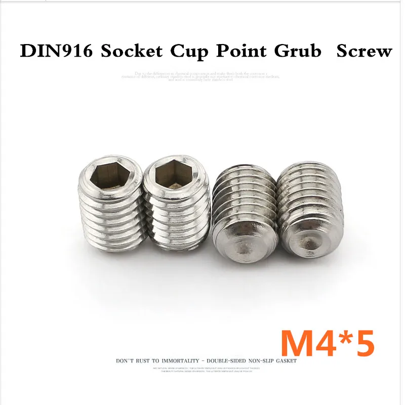 500 шт./лот DIN916 M4 * 5 винт с крышкой из нержавеющей стали|din916|stainless steelscrew stainless steel |