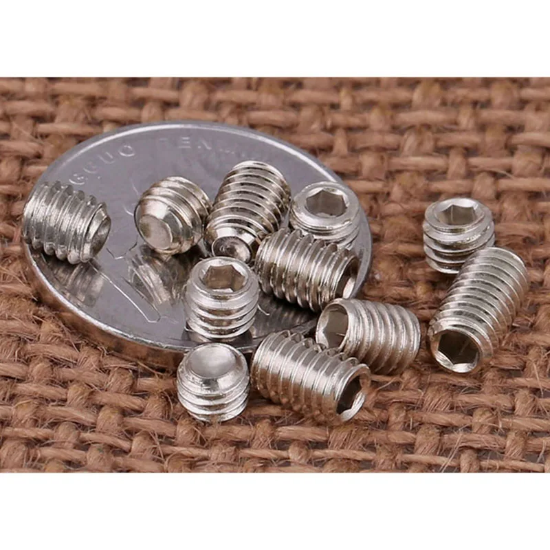 

M2.5M3M4M5 Black + Nickel Plated 12.9 Concave Endless Headless Screw / Set Screw Machine M / Kimi Screw 10 Pcs