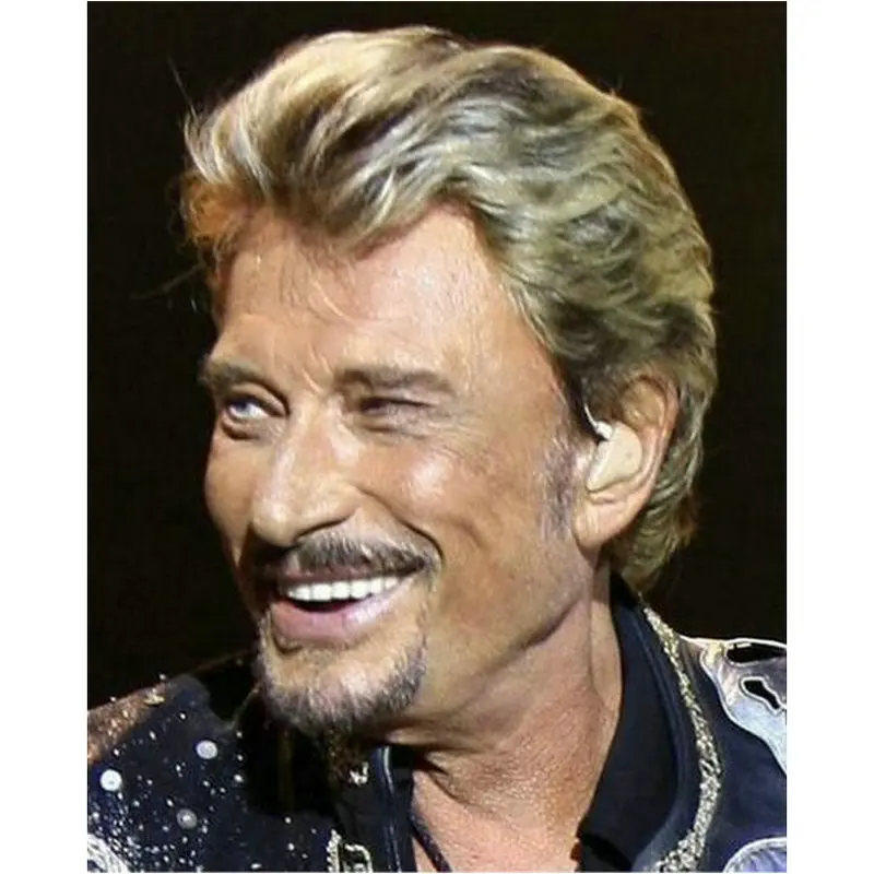 Johnny hallyday портрет Алмазная вышивка полное алмазное сверло для квадратных отверстий вышивка 3d круглая французская певица Алмазная мозаика стикер - Цвет: SJ-A7