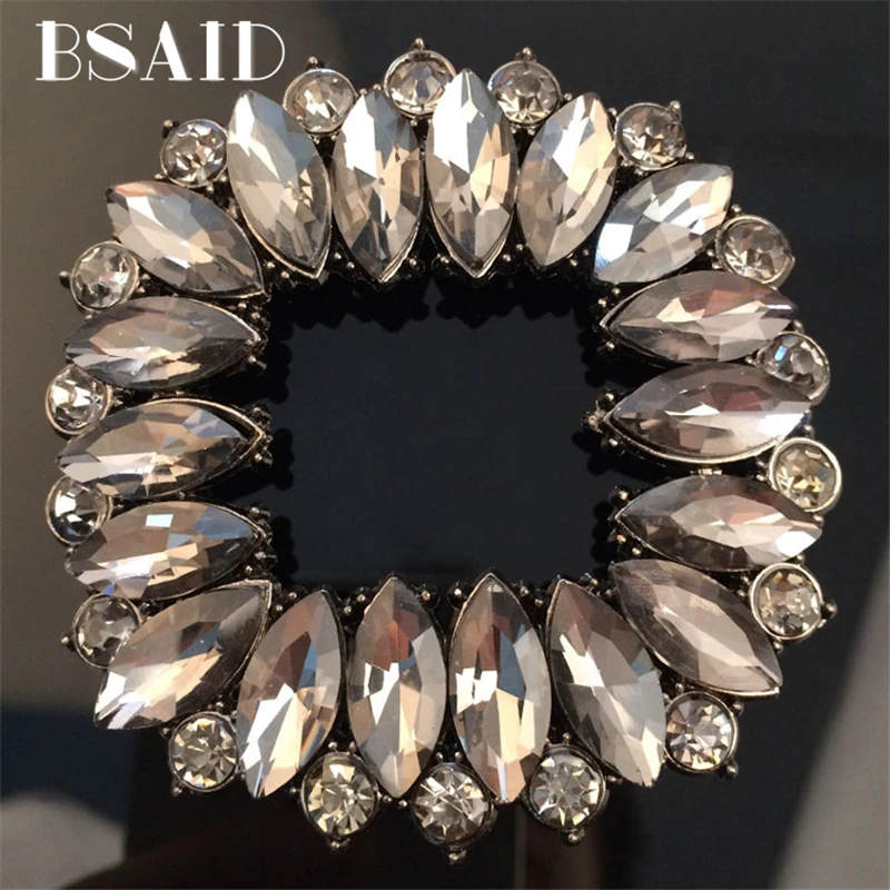 BSAID/1 пара, женские украшения для обуви, квадратные винтажные хрустальные зажимы-пряжки для обуви стразы, очаровательные аксессуары для обуви для женщин