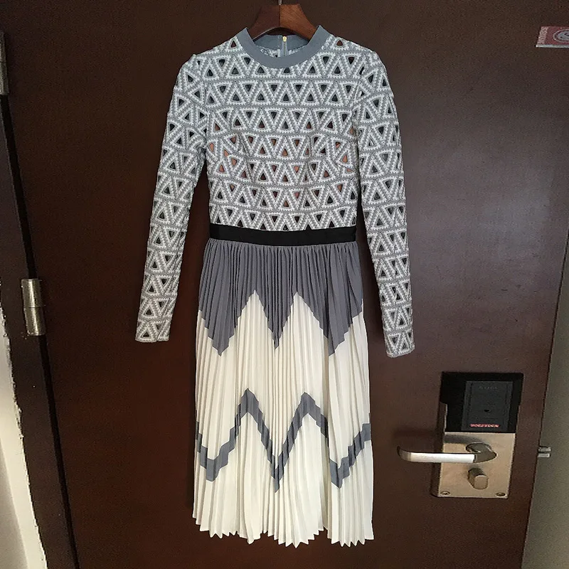 Высокое качество зима 2018 для рождественской вечеринки Для женщин синий длинное