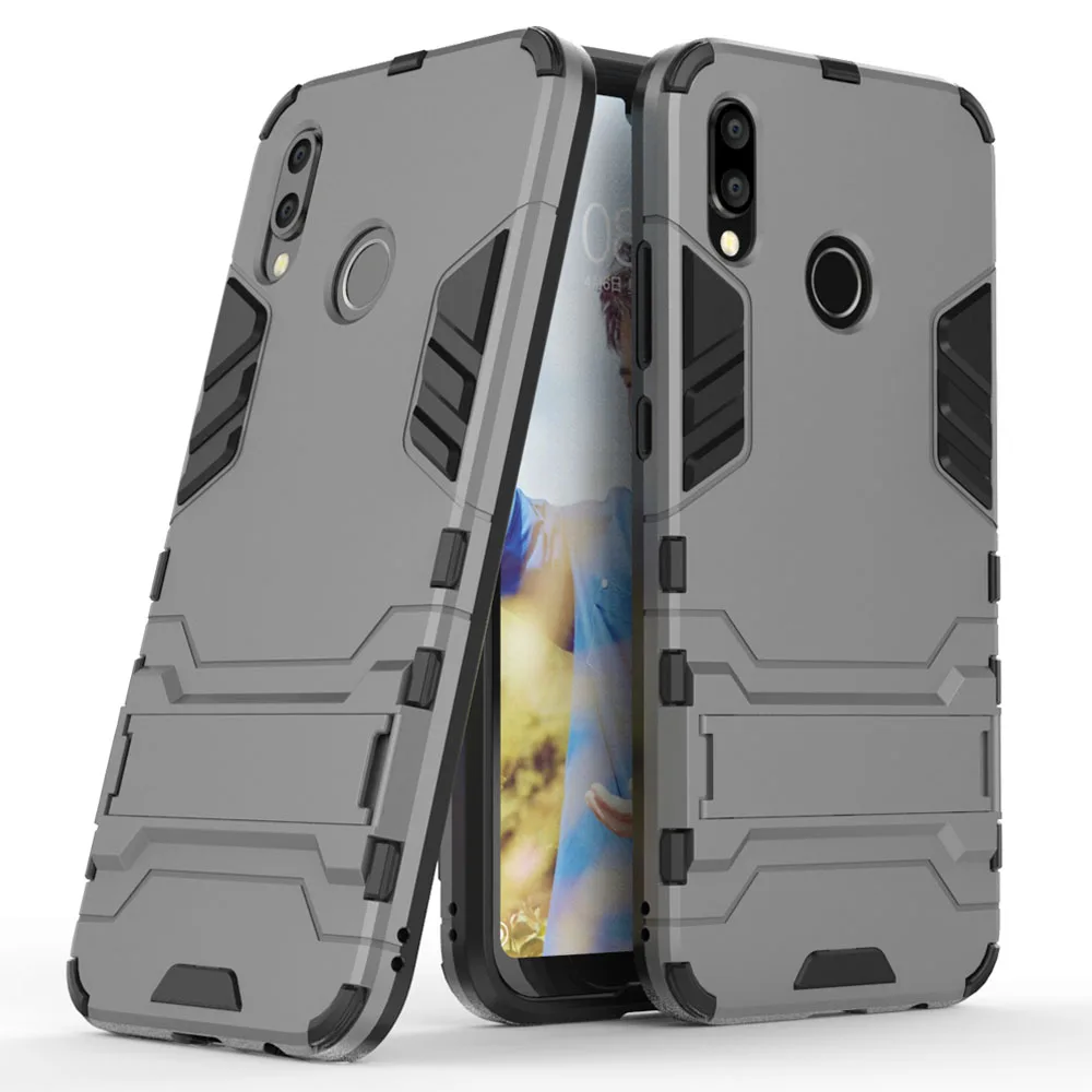 

Dual Layer Hybrid Armor Case For Huawei P20 Lite With Kickstand Anti Scratch Impact Protective Phone Cover For Huawei P20 Lite