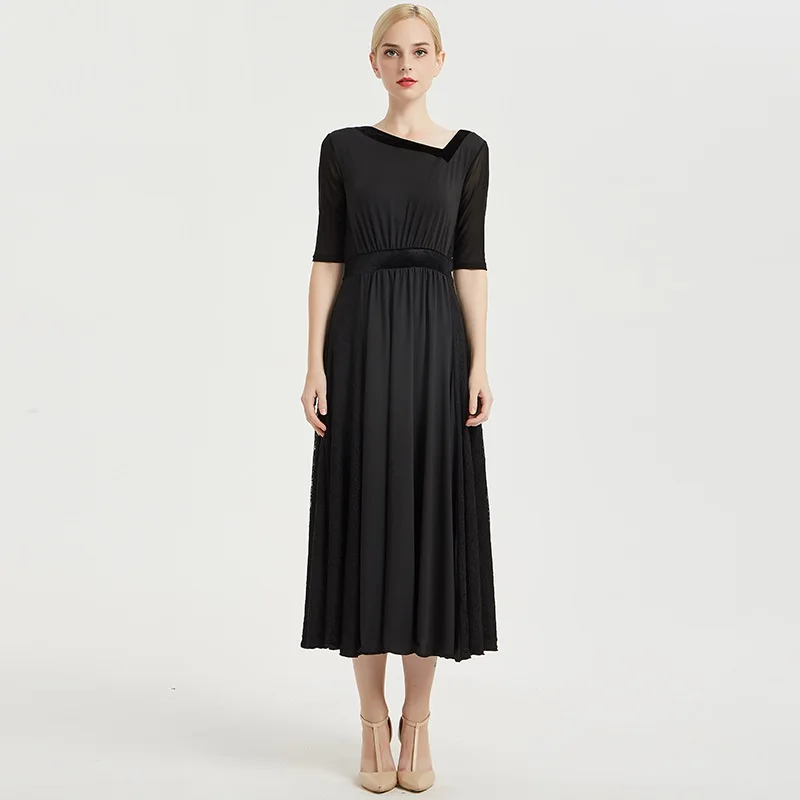 Синее стандартное бальное платье костюмы румбы стандартные платья для танцев