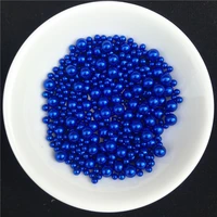 10grams royal blue abs pearls 2 534568mm round acrylic imitation pearl beads for jewelry making nail art phone