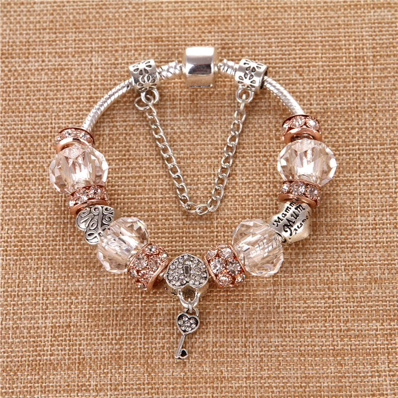 2019 Ретро серебряное покрытие цветной Ключ Подвеска модные милые очаровательные